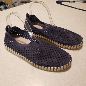 Ilse Jacobsen Shoes Women's Tulip Comfort Slip On Blue Size 41 USA 9